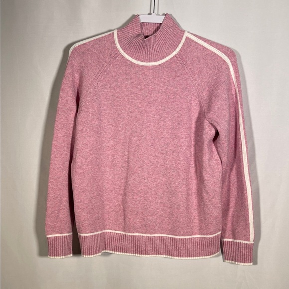 J. Jill Sweaters - J. JILL WOMENS PINK WHITE TRIM SWEATER SMALL PETITE